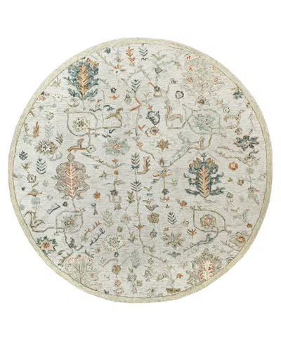 Lr Home Vintage Vinta-81921 8'6''x8'6'' Round Area Rug In Ivory