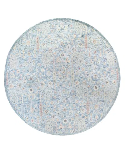 Lr Home Vintage Vinta-81922 8'6''x8'6'' Round Area Rug In Blue,slate