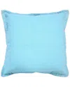Lr Home Vivian Embroidered Edge Border Throw Pillow In Blue