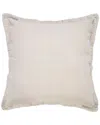 Lr Home Vivian Embroidered Edge Bordered Throw Pillow In Beige