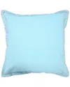 Lr Home Vivian Embroidered Edge Bordered Throw Pillow In Blue