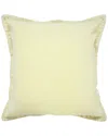 Lr Home Vivian Embroidered Edge Bordered Throw Pillow In Yellow