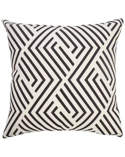 Lr Home Vivian Geometric Maze Indoor/outdoor Throw Pillow In Black