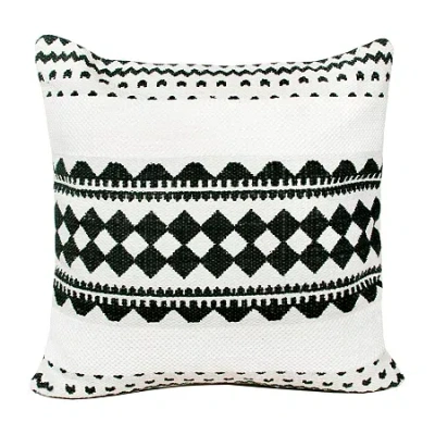 Lr Home Wali Geometric Square Throw Pillow In Black