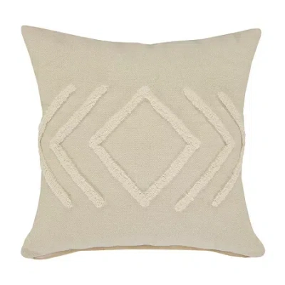 Lr Home Wil Geometric Square Throw Pillow In White