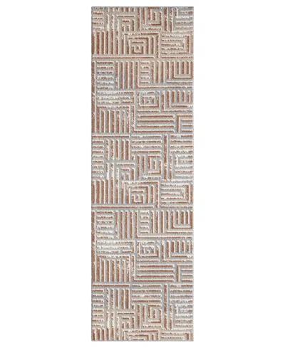 Lr Home Willa Vis-1 2'2"x7' Runner Area Rug In Beige,rust