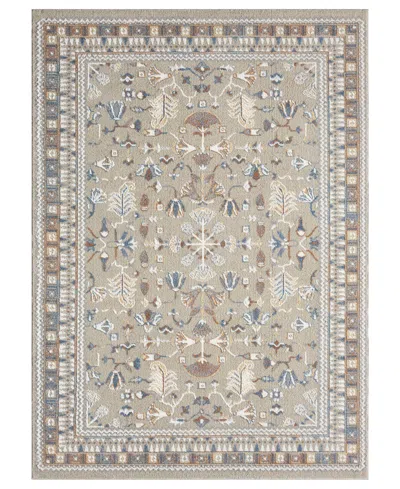Lr Home Willa Vis-643 5'3"x7' Area Rug In Beige,rust