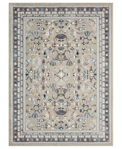 Lr Home Willa Vis-643 5'3x7' Area Rug In Blue,beige