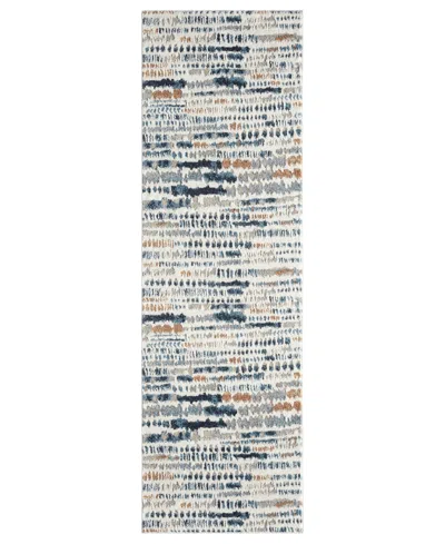 Lr Home Willa Vis-645 2'2"x7' Runner Area Rug In Blue,gray