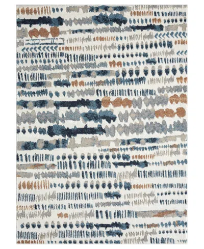Lr Home Willa Vis-645 5'3"x7' Area Rug In Blue,gray