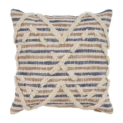 Lr Home Willy Stripe Square Throw Pillow In Blue
