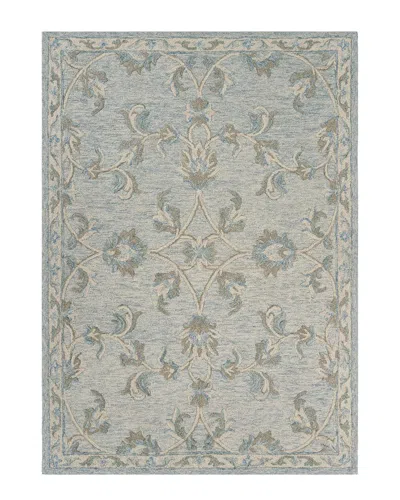 Lr Home Winn Traditional Floral Filigree Wool Area Rug In Gray
