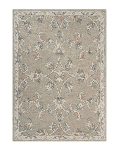 Lr Home Winn Traditional Floral Filigree Wool Area Rug In Gray