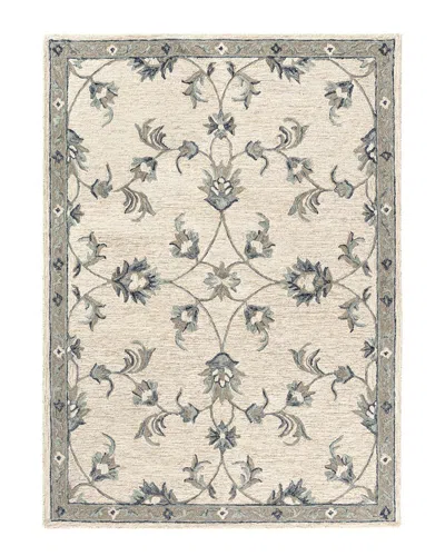 Lr Home Winn Traditional Floral Filigree Wool Area Rug In Gray