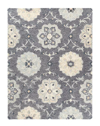 Lr Home Winn Traditional Floral Medallion Wool Area Rug In Gray