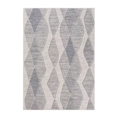 Lr Home Winona Geometric Pet Yarn Indoor Outdoor Rectangular Area Rug In Gray