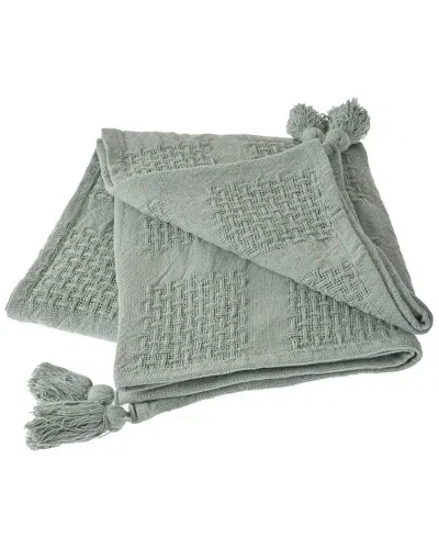 Lr Home Woven Jade Throw Blanket In Green