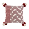 Lr Home Zara Textured Square Throw Pillow In Red