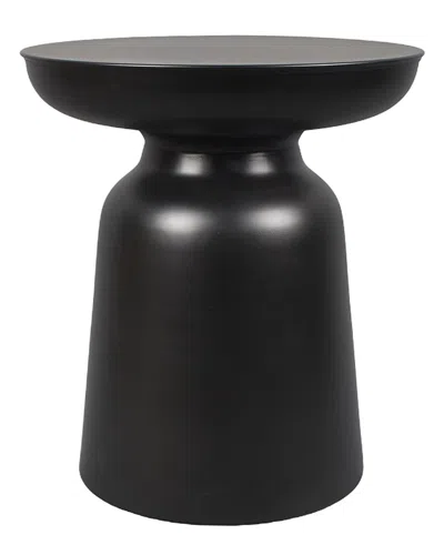 Lr Home Zayna Drum Side Table In Black