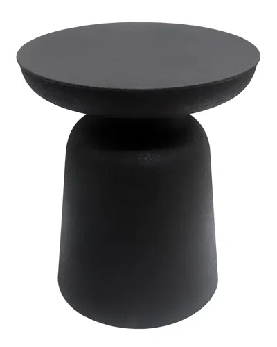 Lr Home Zayna Drum Side Table In Black