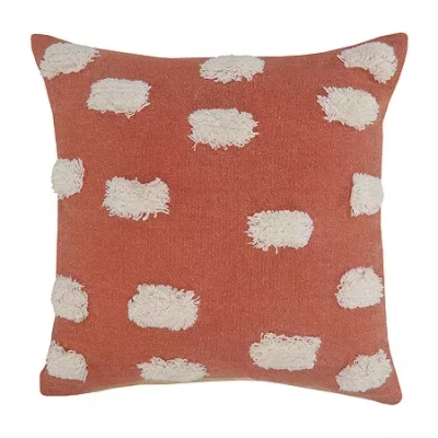Lr Home Zoya Modern Square Throw Pillow In Orange