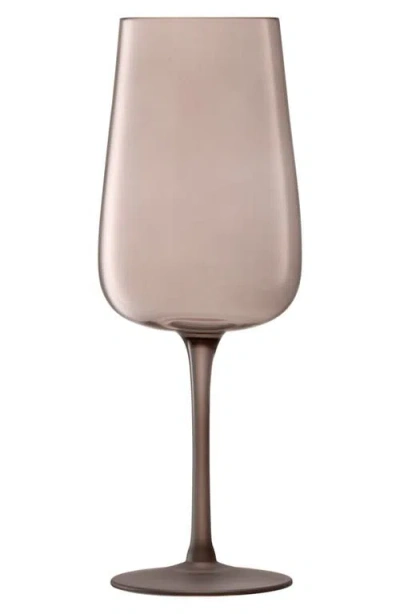 Lsa Arc Contrast Set Of 4 Flute Glasses In Brown