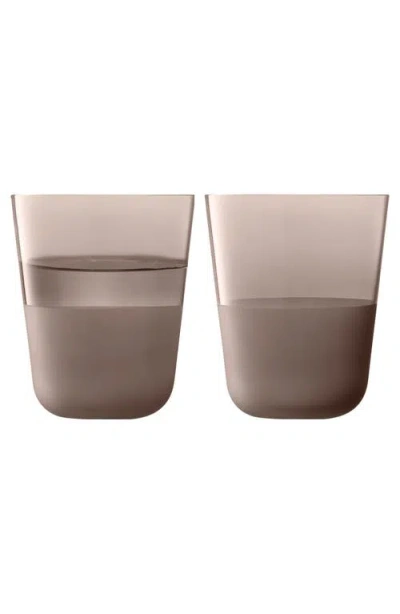Lsa Arc Contrast Set Of 4 Tumblers In Brown