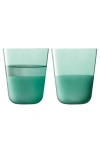 Lsa Arc Contrast Set Of 4 Tumblers In Green