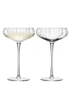Lsa Auerlia Set Of 2 Champagne Saucers In Transparent