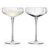 Lsa Aurelia Champagne Saucer, Set Of 2 In Clear