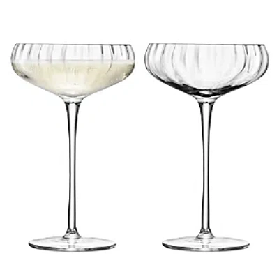 Lsa Aurelia Champagne Saucer, Set Of 2 In Gray