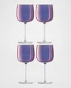 Lsa Aurora Wine Glass, Set Of 4 In Purple