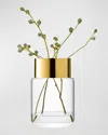Lsa Aurum Medium Lantern Vase In Gold