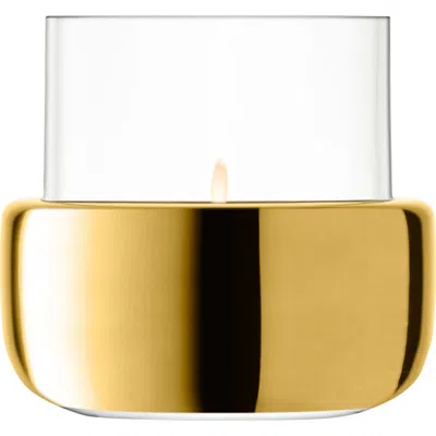 Lsa Aurum Vase In Clear/gold