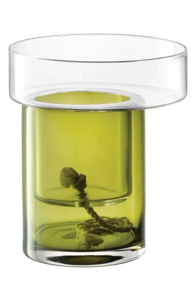 Lsa Balcony Self Watering Glass Planter In Green