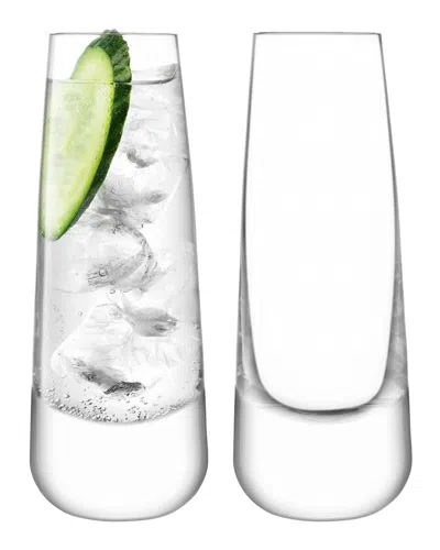 Lsa Bar Culture Long Drink Glasses, Set Of 2 In Transparent