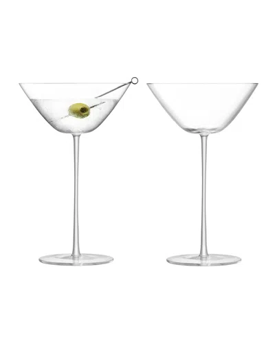 Lsa Bar Culture Martini Glasses, Set Of 2 In Transparent