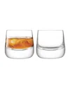 Lsa Bar Culture Whiskey Glasses, Set Of 2 In Clear