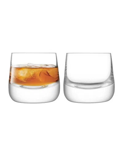 Lsa Bar Culture Whiskey Glasses, Set Of 2 In Transparent