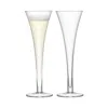 Lsa Bar Hollow Stem Flute, Set Of 2 In Transparent