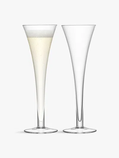 Lsa Bar Hollow Stem Flute (set Of 2) In Clear