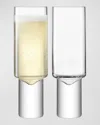 Lsa Boris Champagne Flutes, Set Of 2 In Transparent
