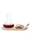 Lsa Carafe And Oak Cheese Board Set