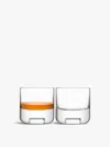 Lsa Cask Set Of 2 Whiskey Tumblers In Clear