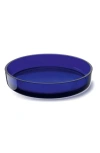 Lsa Collective Low Glass Bowl In Blue
