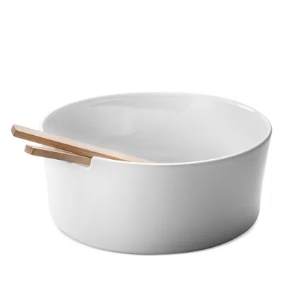 Lsa Collective Salad Bowl With Servers In White