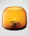 Lsa Dapple Tea Light Holder In Amber