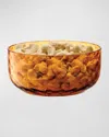 Lsa Dapple Textured Bowl In Amber