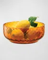Lsa Dapple Textured Bowl In Orange