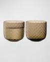 Lsa Dapple 2-piece Tumbler Set In Brown